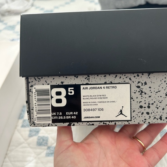 Jordan Other - Air Jordan Retro 4 in size 8.5 - well-loved, come in box
